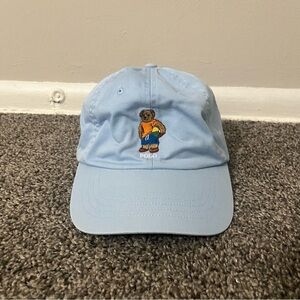 Polo Ralph Lauren Bear Beach Ball Light Blue Strap Back Baseball Hat Cap Adult